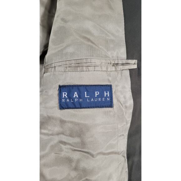 Ralph Lauren Brown Faux Suede Mens 42R Blazer Sport Coat Dillards Made in Canada - Picture 4 of 9